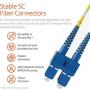 LC to SC Fiber Patch Cable Single Mode Duplex - 1m (3.28ft) - 9/125um OS1 LSZH - Beyondtech PureOptics Cable Series