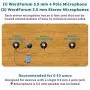 (1) WordForum 3.5 mm 4 pole with 3.5 mm Stereo Speaker Output Jack and (2) WordForm 3.5 mm 360° Conference Microphone - Omnidirectional Recording for Meetings