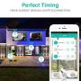 Outdoor WiFi Smart Outlet Plug with Energy Monitoring and Timer Function,Koolertron Wireless Remote Control Smart Plug with 3 Individual Sockets Compatible with Alexa Echo Google Home IFTTT
