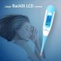 Easy@Home Digital Basal Thermometer with Blue Backlight LCD Display, 1/100th Degree High Precision and Memory Recall, Upgraded EBT-100B(Blue)