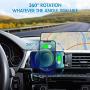 WAITIEE Magnetic Wireless Car Charger Compatible with iPhone 12/12 Pro/ 12 Pro Max/ 12 Mini with QC3.0 Adapter 15W/ 10W/ 7.5W/ 5W Fast Wireless Car Charger Mount with Secure Air Vent Clamp (Black)