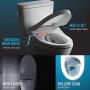 TOTO SW3056#01 S550E Electronic Bidet Toilet Seat with Cleansing Warm, Nightlight, Auto Open and Close Lid, Instantaneous Water Heating, and EWATER+, Elongated Contemporary, Cotton White