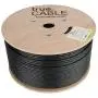 trueCABLE Cat6 Direct Burial, 1000ft, Waterproof, Outdoor Rated CMX, Black, 23AWG Solid Bare Copper, 550MHz, ETL Listed, Unshielded UTP, Bulk Ethernet Cable