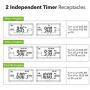 BN-LINK 7 Day Heavy Duty Digital Programmable Dual Outlet Timer - 2 Independently Programmable Grounded Outlets, 8 ON/Off Programs, Heavy Duty Electrical Timer Switch, 3 Prong, 15A/1875W