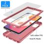 ORETECH Designed for Galaxy A51 Case with [2 x Tempered Glass Screen Protector] 360° Full Body Hard PC Soft TPU Rubber Silicone Edge Protective Cover for Samsung Galaxy A51 4G 6.5'' Rosegold