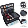 BUBM Double Layer Electronic Accessories Organizer, Travel Gadget Bag for Cables, USB Flash Drive, Plug and More, Perfect Size Fits for iPad Mini (Medium, Black)