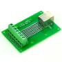 Electronics-Salon RJ11/RJ12 6P6C Right Angle Jack Breakout Board, Terminal Block Connector.