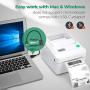 MUNBYN USB Thermal Label Printer for Windows Mac 4x6 Thermal Printer One Click Set up Shipping Label Printer Great for Labeling, Filing, Mailing, Barcodes and More