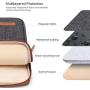 kizuna 14 Inch Laptop Sleeve Case Water-Resistant Computer Carrying Bag Notebook Handbag for Lenovo Flex 14/14'' HP EliteBook 840 G5/HP Pro 14 G3/Dell Latitude 7490 5490/15'' Surface Laptop 3, Brown