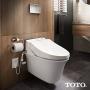 TOTO SW2044#01 C200 Electronic Bidet Toilet Cleansing Water, Heated Seat, Deodorizer, Warm Air Dryer, and PREMIST, Elongated, Cotton White
