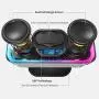 DOSS SoundBox Pro+ Wireless Bluetooth Speaker with 24W Impressive Sound, Booming Bass, Wireless Stereo Pairing, Mixed Colors Lights, IPX5 Waterproof, 15 Hrs Battery Life, 66 ft Bluetooth Range -Grey