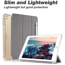 Valkit iPad 8th Generation Case, iPad 7th Generation Case, iPad 10.2 2020/2019 Case, Translucent Frosted Back Protective Smart Cover for 10.2'' iPad 8/7, Light Grey