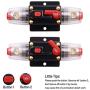 Tnisesm 100Amp Car Audio Inline Circuit Breaker, Reset Fuse Holder Manual Reset 12V-24V DC with Small Wrench for Car Audio System Protection Z-100A