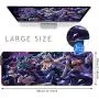 RGB Gaming Mouse Pad Extended Soft Computer Keyboard Mat, Waterproof Keyboard Mouse pad Large Size(31.49'' x 11.81'' x 0.15'') Non-Slip Rubber Base for Gaming, Office Work (80x30 huligirl)