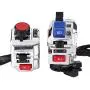 Aukson Handlebar Switch 1 Pair Universal 7/8inch Motorcycle Handlebar Horn Turn Signal Light Start Control Switch(White)