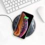 Eggtronic Wireless Charging Stone - Qi Certified 10W high Speed Charger with Built-in Durable Braided Cable for iPhone, Galaxy, Note, AirPods 2, AirPods Pro, Galaxy Buds, Pixel Buds - Black Marble