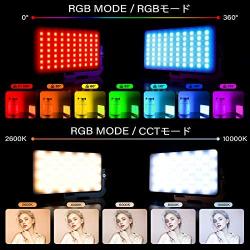 IVISII G2 Pocket RGB Camera Light,32Wh Built-in 3600mAh Rechargeable Battery 360°Full Color Gamut 9 Light Effects,2600-10000K LED Video Light Panel with Aluminum Alloy Body, Adjustable Tripod Stand