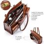 Briefcase for Women Oil Wax Leather Vintage 15.6 Inch Laptop Business Shoulder Bag Brown Briefcase for Women Oil Wax Leather Vintage 15.6 Inch Laptop Business Shoulder Bag Brown