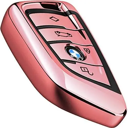 Intermerge for BMW Key Fob Cover,Blade Shape Soft TPU Key Case Shell Pouch for BMW New BMW X1 X3 X5 X6,BMW Series 1 2 5 7 Keyless Entry BMW Key Cover-Rose Gold Intermerge for BMW Key Fob Cover,Blade Shape Soft TPU Key Case Shell Pouch for BMW New BMW X1 X3 X5 X6,BMW Series 1 2 5 7 Keyless Entry BMW Key Cover-Rose Gold