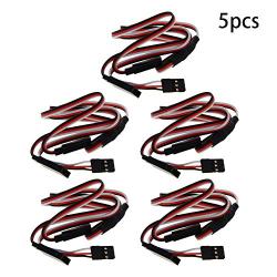 Fielect 500mm Black Red White Y Servo Extension Cable Remote Control Racing Part for Various Models of Electronic Products 5Pcs
