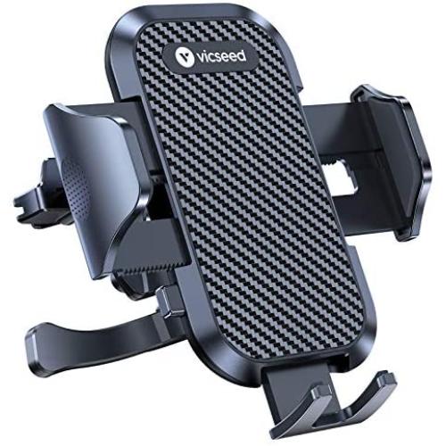 VICSEED 2020 Upgrade Ultra Stable Car Phone Mount Easy Clamp Universal Car Phone Holder Air Vent Cell Phone Holder for Car Compatible with iPhone 12 11 Pro Max Mini SE XS XR Galaxy S20 Note 20 10 etc