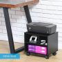 FITUEYES Mobile Under Desk Printer Machine Stand Work Cart with Wheels PS304003WB