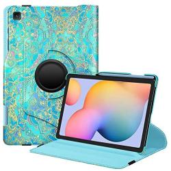 Fintie Rotating Case for Samsung Galaxy Tab S6 Lite 10.4 2020 Model SM-P610 (Wi-Fi) SM-P615 (LTE), [Built-in S Pen Holder] 360 Degree Swivel Stand Cover Auto Sleep/Wake, Shades of Blue