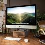 Twelve South HiRise Pro for iMac/ Displays/ Monitors | Height-adjustable stand w/ storage, reversible front + leather inlay