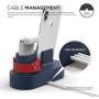 elago 3 in 1 Apple Charging Station Compatible with Apple Watch Series 6/SE/5/4/3/2/1, Apple AirPods 2/1, iPhone 11 and All iPhone Models [Original Cables Required] (Jean Indigo)