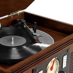 Victrola 8-in-1 Bluetooth Record Player & Multimedia Center, Built-in Stereo Speakers - Turntable, Wireless Music Streaming | Espresso