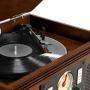 Victrola 8-in-1 Bluetooth Record Player & Multimedia Center, Built-in Stereo Speakers - Turntable, Wireless Music Streaming | Espresso