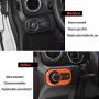 Front Light ABS Decor Cover Trim Interior Accessories Headlight Switch Button Trim for Jeep Wrangler JL JLU Gladiator JT 2018-2021 (Orange)