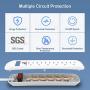 300 Joule Surge Protector,.Five Outlet 180° Plug, 2 ft Extension Cord, Weight 0.31KG, Delicate Compact, Easy to Carry, Suitable for Travel. White case,Two Pack