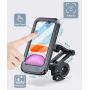 DesertWest Bike Phone Holder Universal Waterproof Cell Phone Holder for Motorcycle - Bike Handlebars, Bicycle Mobile Phone Box Case with Touch Screen Fits iPhone 12/ Pro, Samsung Galaxy S10 Under 6.5''