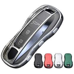 TPU White Key Cover for Porsche 2020 2021 Porsche Panamera Cayenne Macan 918 fit car Keyless Entry Remote Key case Shell Bag