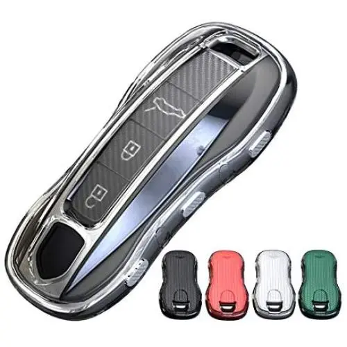 TPU White Key Cover for Porsche 2020 2021 Porsche Panamera Cayenne Macan 918 fit car Keyless Entry Remote Key case Shell Bag