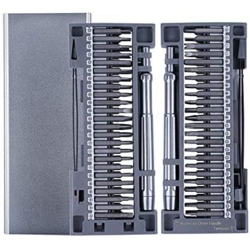 Precision Screwdriver Sets 50 in 1 tool kit Magnetic Electronics Repair tool kit with Alluminum Box, for iPhone, iPad, Android, Watch, MacBook, PC, Laptop, PlayStation, Apple Watch, Switch, Xbox