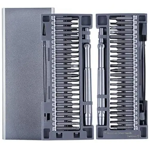 Precision Screwdriver Sets 50 in 1 tool kit Magnetic Electronics Repair tool kit with Alluminum Box, for iPhone, iPad, Android, Watch, MacBook, PC, Laptop, PlayStation, Apple Watch, Switch, Xbox