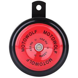 12V 110dB Small Motorcycle Horn, Universal 435HZ Loud Snail Horn Car Snail Air Horn Waterproof Snail Horn Loudspeaker for Car Vehicle Truck Motorcycle(Red)