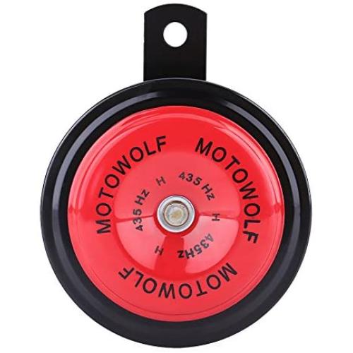 12V 110dB Small Motorcycle Horn, Universal 435HZ Loud Snail Horn Car Snail Air Horn Waterproof Snail Horn Loudspeaker for Car Vehicle Truck Motorcycle(Red)