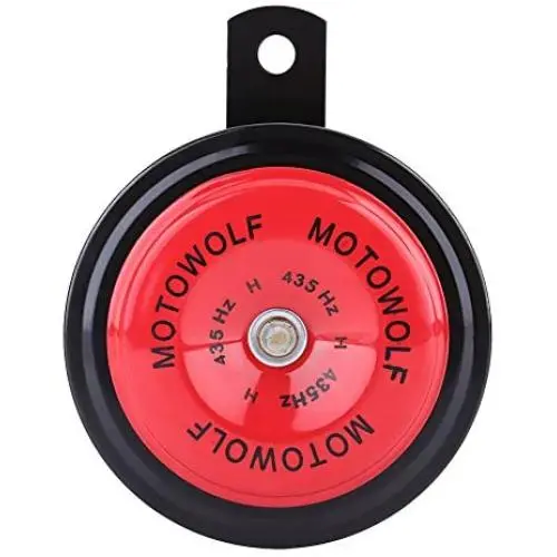 12V 110dB Small Motorcycle Horn, Universal 435HZ Loud Snail Horn Car Snail Air Horn Waterproof Snail Horn Loudspeaker for Car Vehicle Truck Motorcycle(Red)