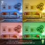 SYLVANIA Smart+ Wi-Fi Full Color Dimmable A19 LED Light Bulb, CRI 90+, 60W Equivalent, Compatible with Alexa and Google Assistant, 4 Pack