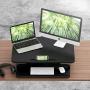 ZHU CHUANG Stand Up Desk Standing Desk Converter Gas Spring Sit Stand Desk Workstation Sit to Stand Desk Riser (Black 2)