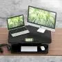 ZHU CHUANG Stand Up Desk Standing Desk Converter Gas Spring Sit Stand Desk Workstation Sit to Stand Desk Riser (Black 2)