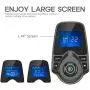 Nulaxy Bluetooth Car FM Transmitter Audio Adapter Receiver Wireless Handsfree Car Kit TF Card AUX 1.44 Display – KM18 Brown