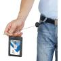 Retractable Badge Holder, Wisdompro Retractable Reel with Keyring and 2-Sided PU Leather Student ID Badge Card Holder Wallet Case with 1 Clear ID Window and 1 Credit Card Slot School Supply - Vertical