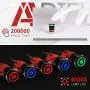 APIELE 19mm Latching Push Button Switch 3/4'' 12V DC Black Shell Power Symbol LED with Socket Plug 1NO1NC SPDT ON/Off (Red/Black Shell)
