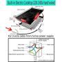 Electric Cooktop, Built-in Ceramic Cooktop Hard Wired, 220-240V Electric Stove Top with 2 Burners, 9 Heating Level, Knob Control, Auto Shut Down Protection