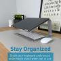 Macally Laptop Stand - Laptop Riser Stand for Desk - Aluminum Ergonomic Laptop Holder Mount Works with all Macbooks & Notebook Computers between 10 to 17.3 Inches - Silver