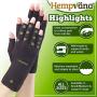 Hempvana Arthritis Gloves — Compression Gloves for Men & Women —Made with Hemp Plant Fibers— Fingerless Gloves for Men — Fingerless Gloves for Women — Support for Wrist & Hands — Size S/M
